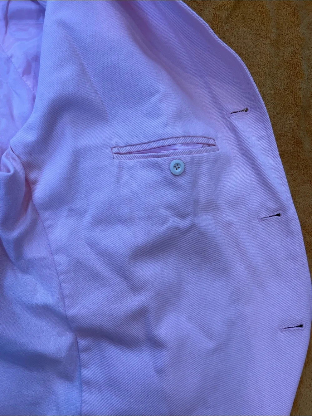 Rowing Blazers Light Pink Cotton Jacket with Label Detail
